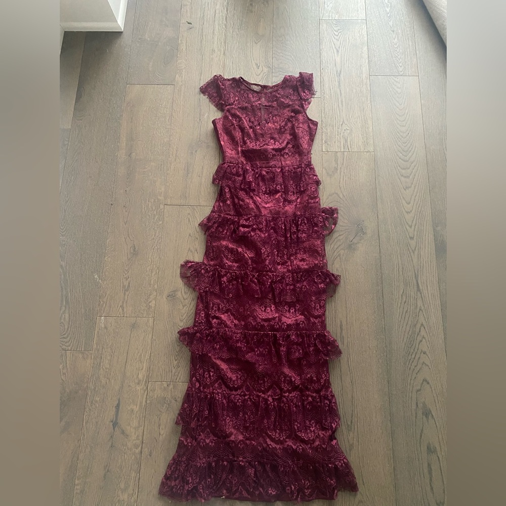 Lulu’s Maroon floor length dress